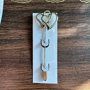 Gold Heart Brooch Pin